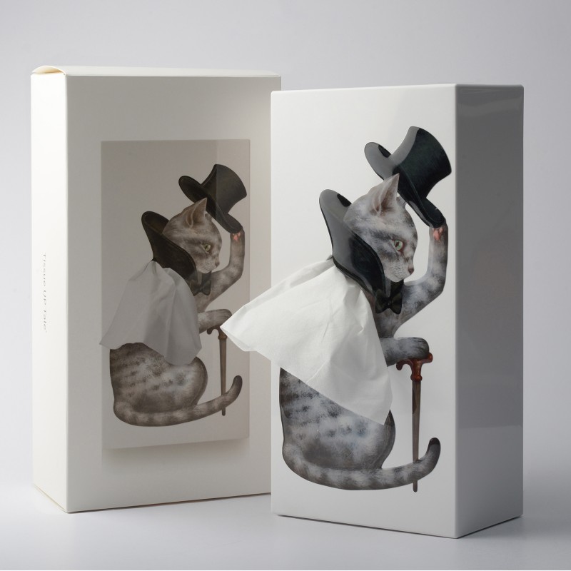 Pa Design Tissue Up Cat - Boite à Mouchoirs Chat Botté