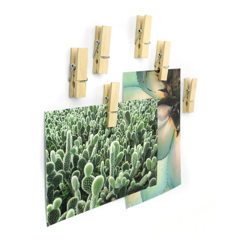 Pa Design Woody Klip - Pinces à Linge Aimantées En Bois