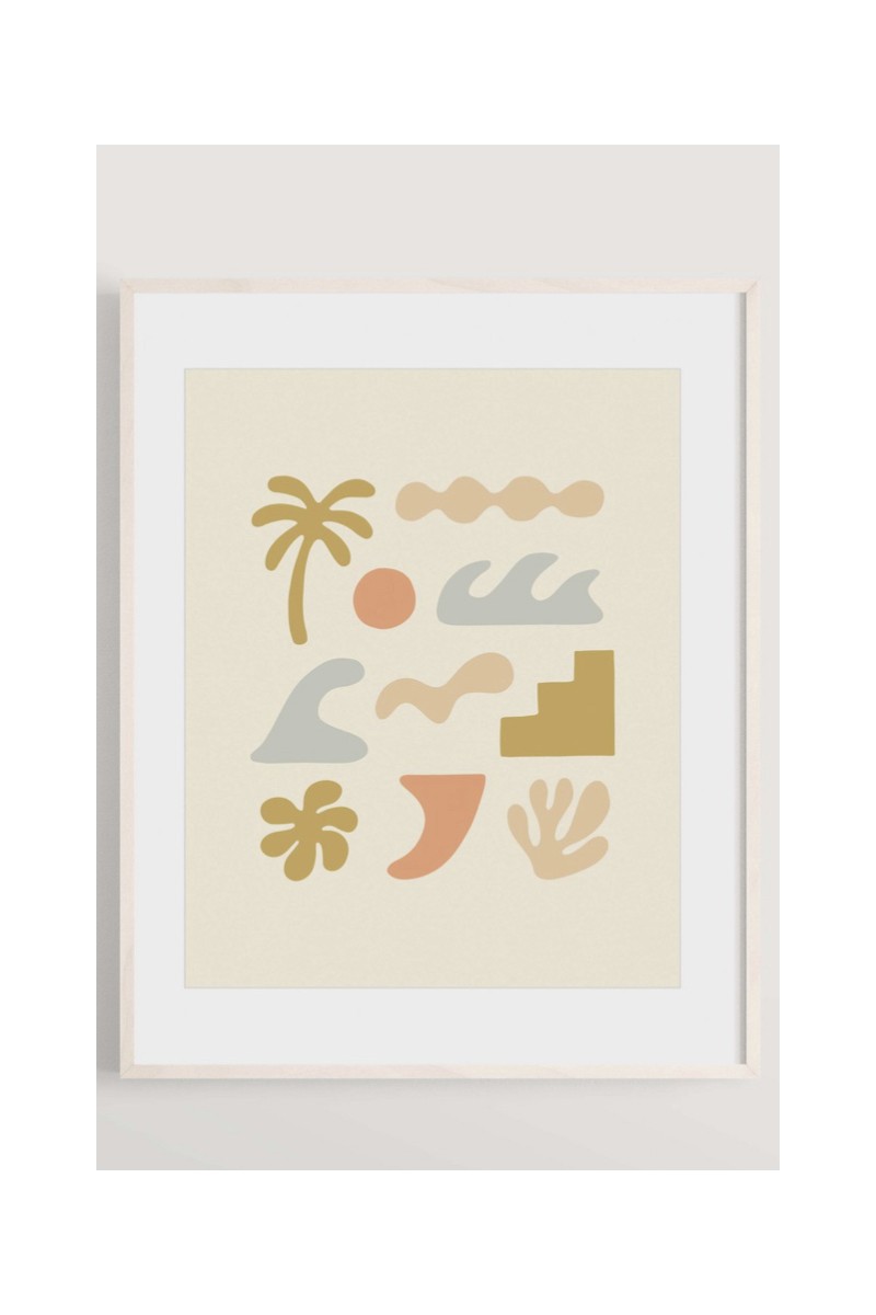 pantaï Affiche "beach shapes"