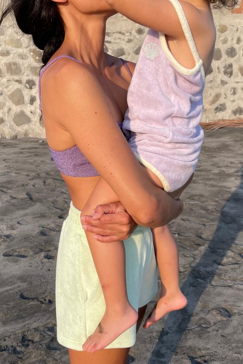 Pantaï Combishort Girl Lilas