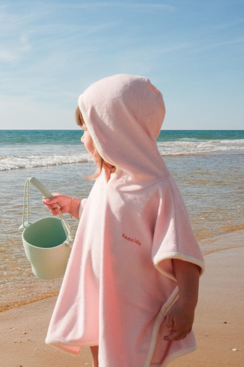 Pantaï Poncho 1-3 Ans Rose Pâle