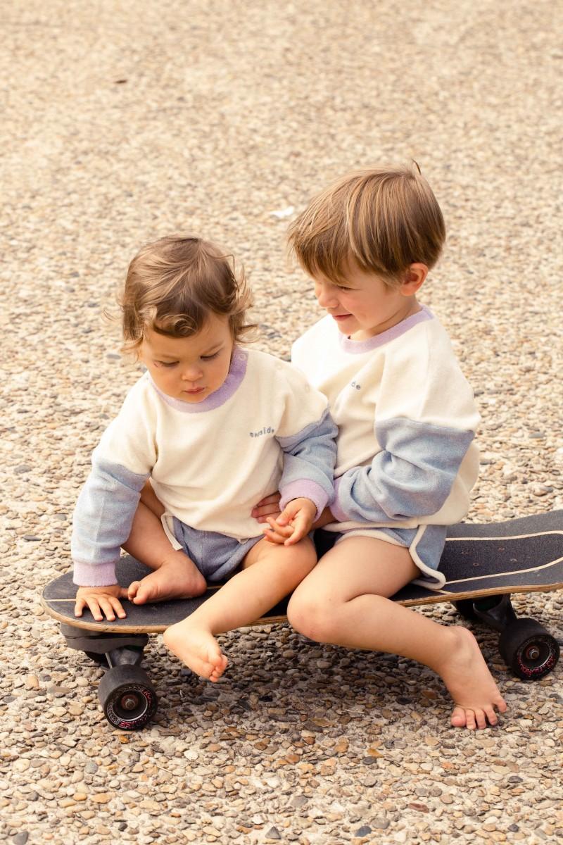 Pantaï Sweat Colorblock Dusty Blue