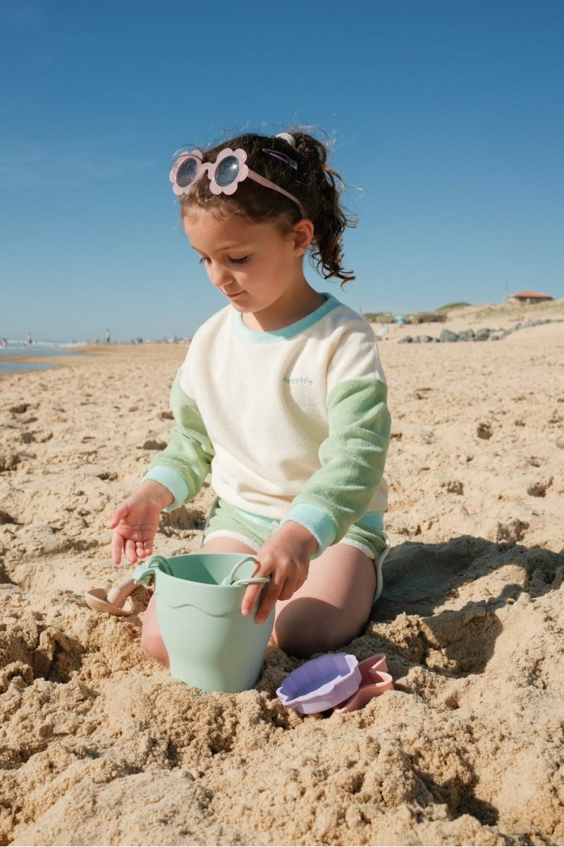 pantaï Sweat colorblock green wave