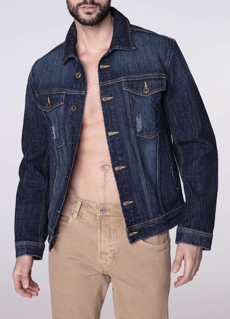 parasuco VESTE EN DENIM BLEU INDIGO