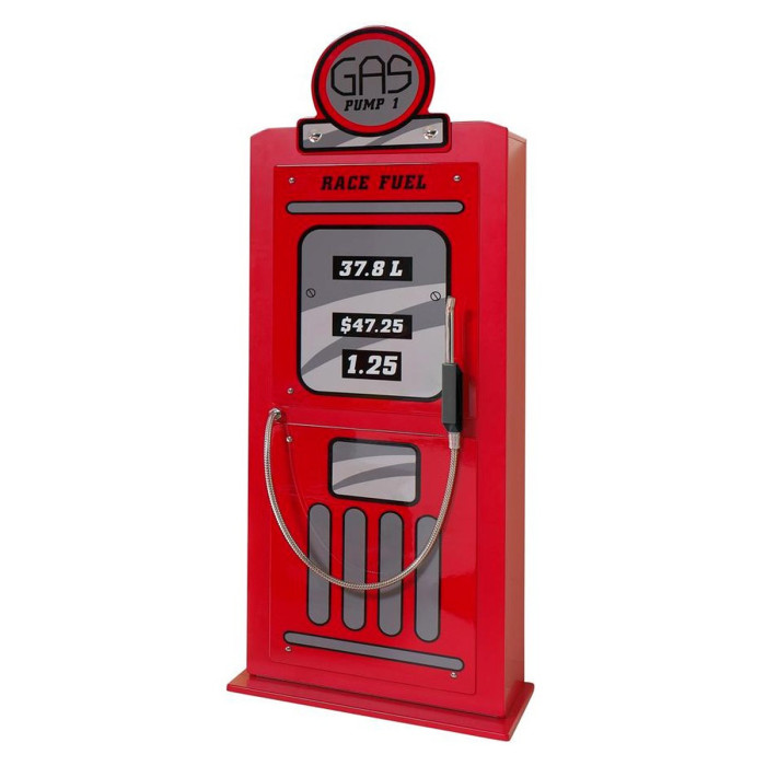 Paris Prix Armoire 1 Porte "Pompe à Essence" 50cm Rouge