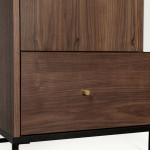 Paris Prix Armoire 2 Portes & 1 Tiroir "Flo" 190cm Noyer & Blanc