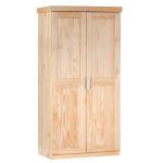 paris prix Armoire 2 Portes Bois Massif "Angel" 190cm Naturel