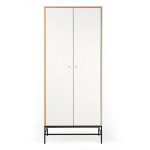 paris prix Armoire 2 Portes Design "Mian" 190cm Blanc