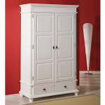 Paris Prix Armoire 2 Portes En Bois "Coraze" 199cm Blanc