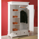 Paris Prix Armoire 2 Portes En Bois "Coraze" 199cm Blanc