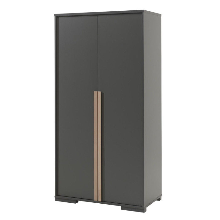 Paris Prix Armoire 2 Portes "London" 195cm Gris Anthracite