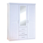 paris prix Armoire 3 Portes & 3 Tiroirs "Angel" 190cm Blanc