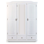 paris prix Armoire 3 Portes & 3 Tiroirs Bois "Izi" 198cm Blanc