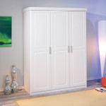 Paris Prix Armoire 3 Portes Bois Massif "Angel" 190cm Blanc