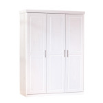 paris prix Armoire 3 Portes Bois Massif "Angel" 190cm Blanc