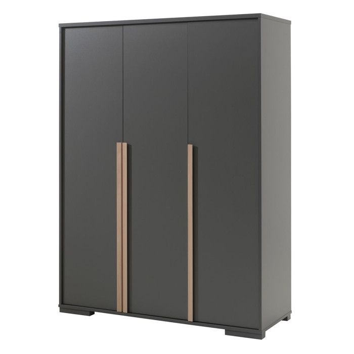 Paris Prix Armoire 3 Portes "London" 195cm Gris Anthracite