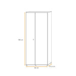 Paris Prix Armoire 5 Niveaux "Vivero" 198cm Gris & Naturel