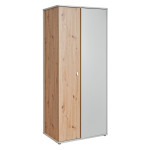 paris prix Armoire 5 Niveaux "Vivero" 198cm Gris & Naturel