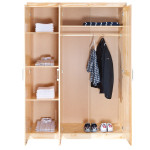 Paris Prix Armoire Bois 3 Portes "Angel" 190cm Naturel
