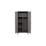 Paris Prix Armoire Design 2 Portes "Piring" 85cm Gris Clair