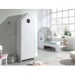 Paris Prix Armoire Enfant 4 Niveaux "Casami" 171cm Blanc