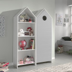 Paris Prix Armoire Enfant 4 Niveaux "Casami" 171cm Gris