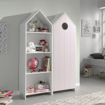 Paris Prix Armoire Enfant 4 Niveaux "Casami" 171cm Rose
