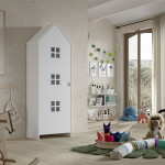 Paris Prix Armoire Enfant Maison "Casami Bruges" 171cm Blanc