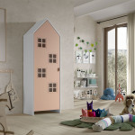 Paris Prix Armoire Enfant Maison "Casami Bruges" 171cm Rose