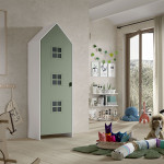 Paris Prix Armoire Enfant Maison "Casami Bruges" 171cm Vert