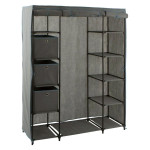 Paris Prix Armoire Penderie "11 Compartiments" 170cm Gris