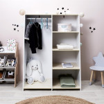 Paris Prix Armoire Penderie Enfant "Maya" 120cm Blanc