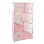 Paris Prix Armoire Penderie Enfants "Univers" 124cm Rose