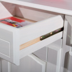 Paris Prix Bahut Bas En Bois Massif "Alienor" 130cm Blanc