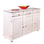 paris prix Bahut Bas en Bois Massif "Alienor" 130cm Blanc