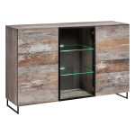paris prix Bahut Design 2 Portes "Plank" 150cm Naturel