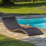 Paris Prix Bain De Soleil Empilable "Cancun" 190cm Chocolat
