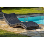 Paris Prix Bain De Soleil Empilable "Cancun" 190cm Chocolat