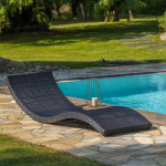 Paris Prix Bain De Soleil Empilable "Cancun" 190cm Noir