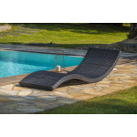 Paris Prix Bain De Soleil Empilable "Cancun" 190cm Noir