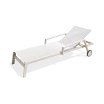 Paris Prix Bain De Soleil Multi-Positions "Ibiza" 210cm Blanc