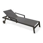 paris prix Bain de Soleil Multi-Positions "Ibiza" 210cm Gris Anthracite
