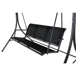 Paris Prix Balancelle De Jardin 3 Places "Montreal" 163cm Noir