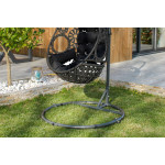 Paris Prix Balancelle De Jardin Tressée "Samoa" 210cm Gris Anthracite