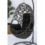 Paris Prix Balancelle De Jardin Tressée "Samoa" 210cm Gris Anthracite