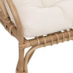 Paris Prix Banc 2 Places En Rotin "Neta" 110cm Naturel & Blanc