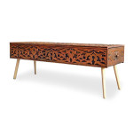 Paris Prix Banc 2 Tiroirs Design "Jodipa" 140cm Cuivre