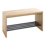 paris prix Banc à Chaussures "Wilfried" 70cm Chêne & Noir