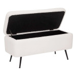 Paris Prix Banc & Coffre De Rangement "Aurora" 100cm Blanc