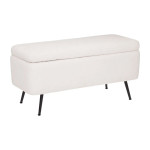 paris prix Banc & Coffre de Rangement "Aurora" 100cm Blanc